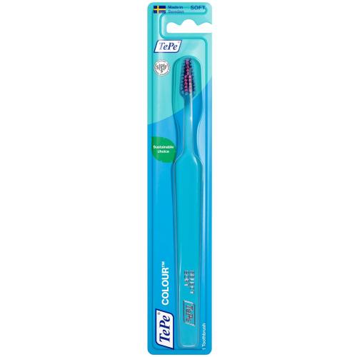 TePe Colour Select Soft Μαλακή Οδοντόβουρτσα για Αποτελεσματικό & Απαλό Καθαρισμό 1 Τεμάχιο - Γαλάζιο